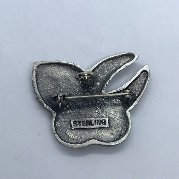 Sterling Silver 925 HLM Brooch/Pendant Helping Hands Leaf Dove Cross Butterfly - Picture 5 of 7